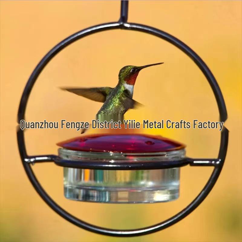 Metal Cross-Border Hummingbird Feeder: Simple Hanging Water Feeder