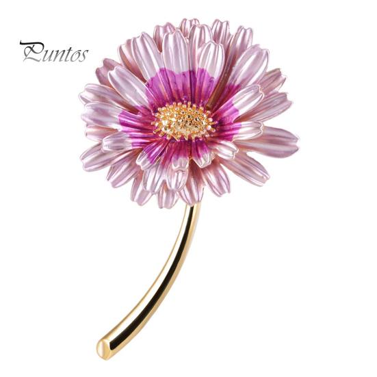 

Брошь в виде подсолнуха, реалистичная форма цветка, хорошая детализация, декоративная изысканная антикоррозийная гладкая женская брошь для декора воротника пальто светло-розовый