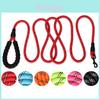 Non-tangling 360° Reflective Dog Leash Rope With Padded Handle And Heavy Duty Clasp
