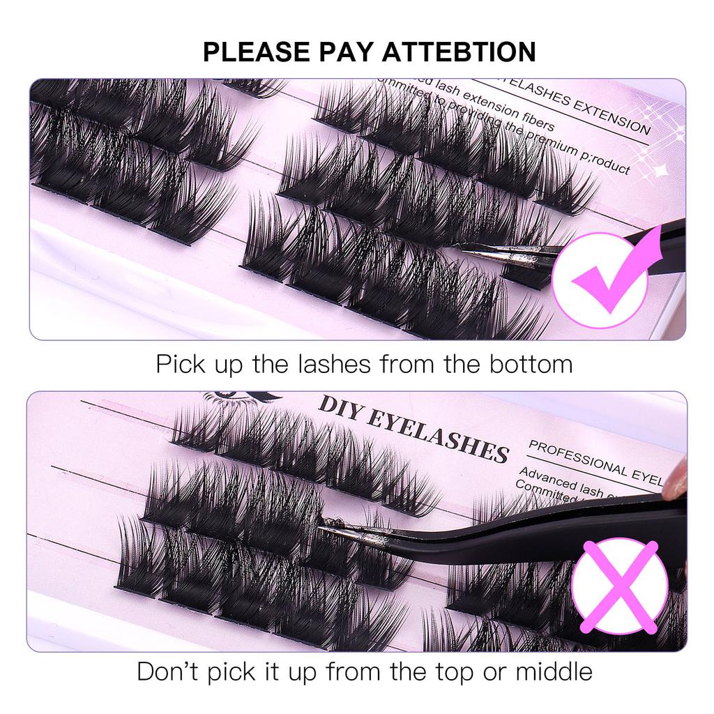 Diy Single Cluster D Curved Hair False Eyelashes Dense Natural Segmented Grafted Eyelashes