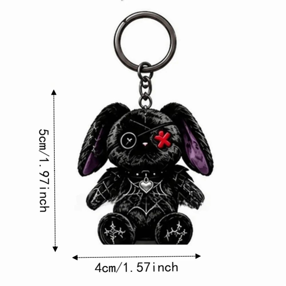Acrylic Material Cat Keychain Wounded Cat Style Kitten Pendant Y2K Acrylic Keychain  Keychain Gift