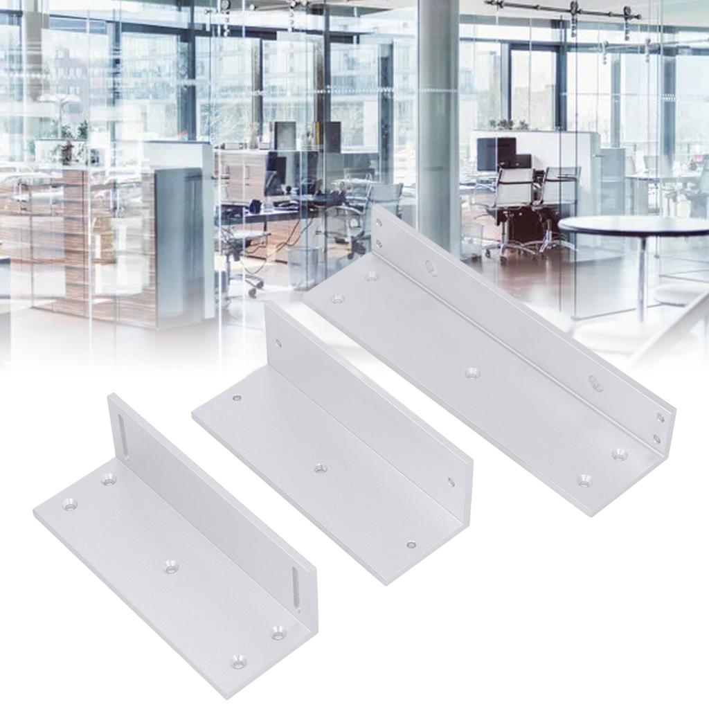Aluminum Alloy Z and L Bracket for Single Door 500KG 1200lbs Holding Force Electromagnetic Lock Matching Bracket for Inward Door