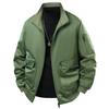 Men's Casual Jacket, Workwear, Multi Bag Flight Suit Jacket, Stand Up Collar, Versatile and Casual