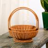 Carrying Basket Outdoor Picnic Fruit High Foot Rattan Simple Household Grocery Shopping Decoration Storage Woven Gift Basket