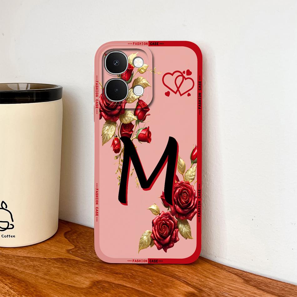 For Vivo Y500i / Y31D Phone Case Couple Letters Shockproof Full Coverage Funda For Vivo Y 31d Y 500i Soft Liquid Silicone Cover