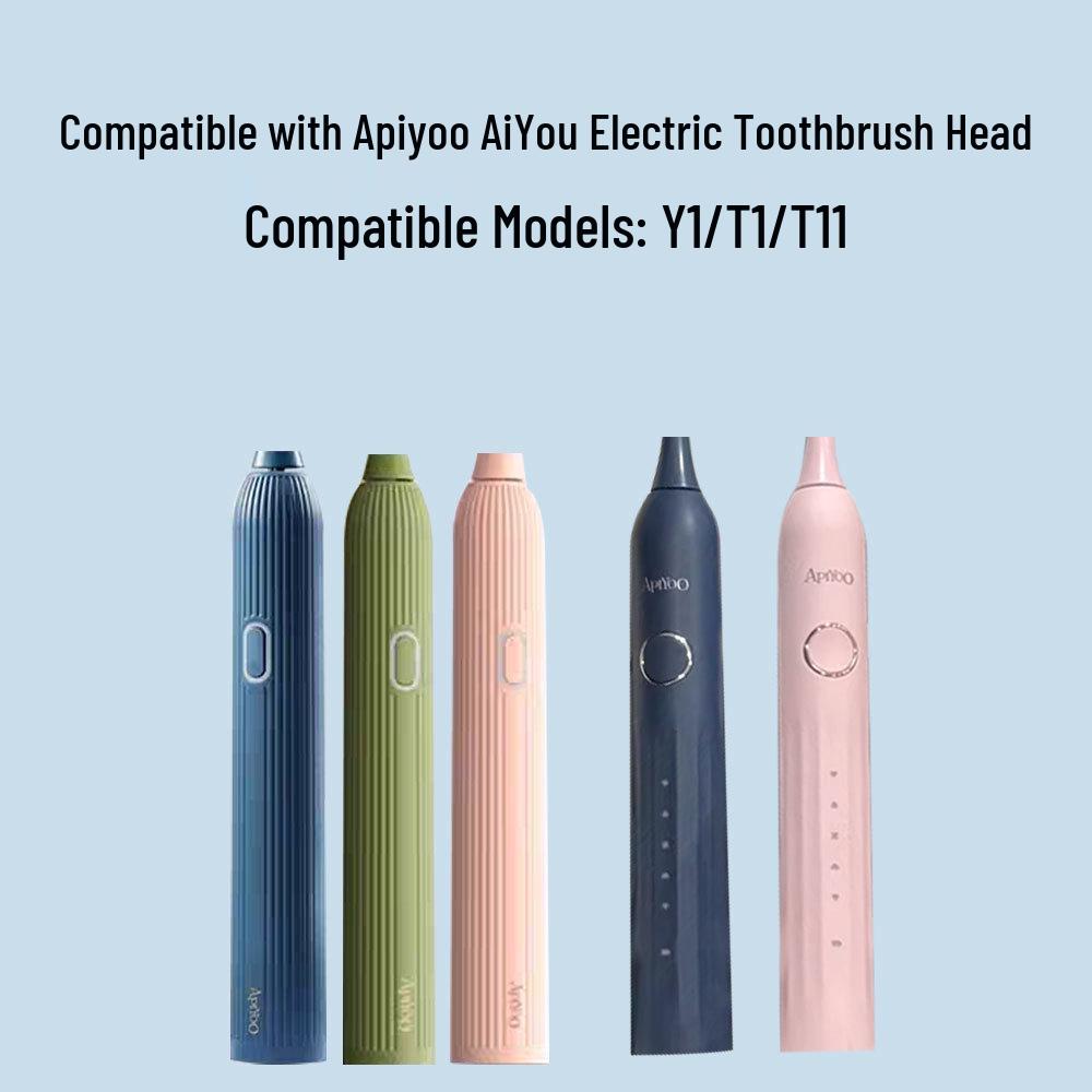 Testine di Ricambio per Spazzolino Elettrico Apiyoo AiYou: Setole Arrotondate, Protezione Gengive (Modelli Y1/T1/T11)