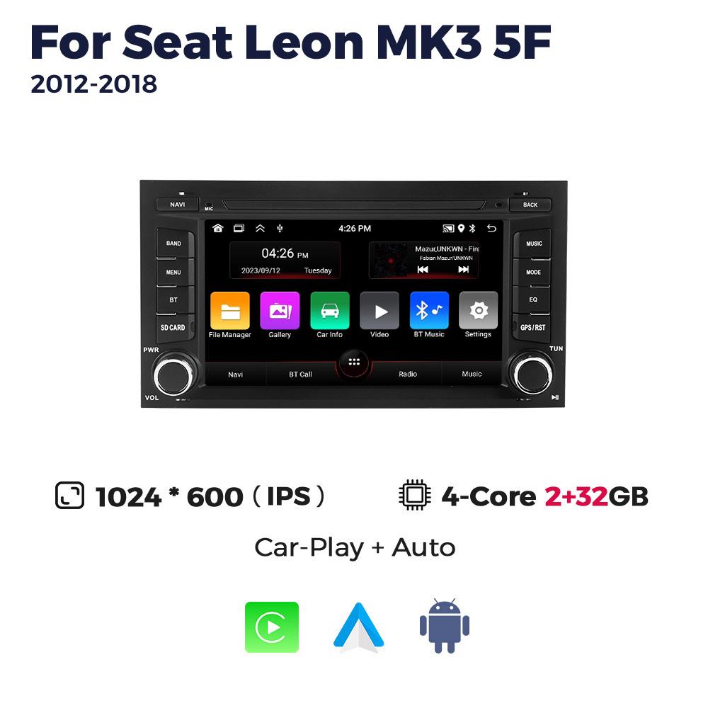 7 Inch for Seat Leon MK3 5F 2012 - 2018 Android Car Play Autoradio Intelligent Systems Radio Stereo RDS Auto-screen Video Player