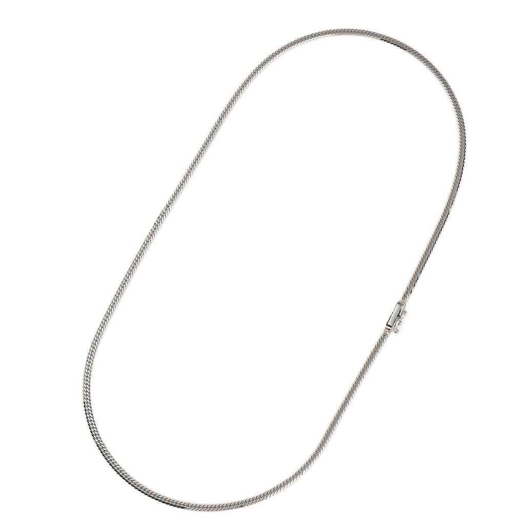 Zboží Platina Kihei s puncovní značkou pro muže a ženy [Happy Shop] Náhrdelník, 6stranný dvojitý, 11g, 45cm, poloviční sklad, punc, Pt850,