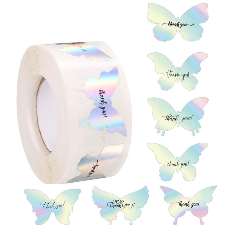 

1 Roll Creative Butterfly Design Sticker Waterproof and Scratch Resistant Decorative Sticker for Crafts and Office Use 1