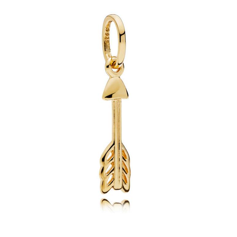 New Copper Gilded Arrow Family Tree Charm Ideal For Decoration Original Design Wrist Bracelet Accessories Fine Jewelry For Women Gift