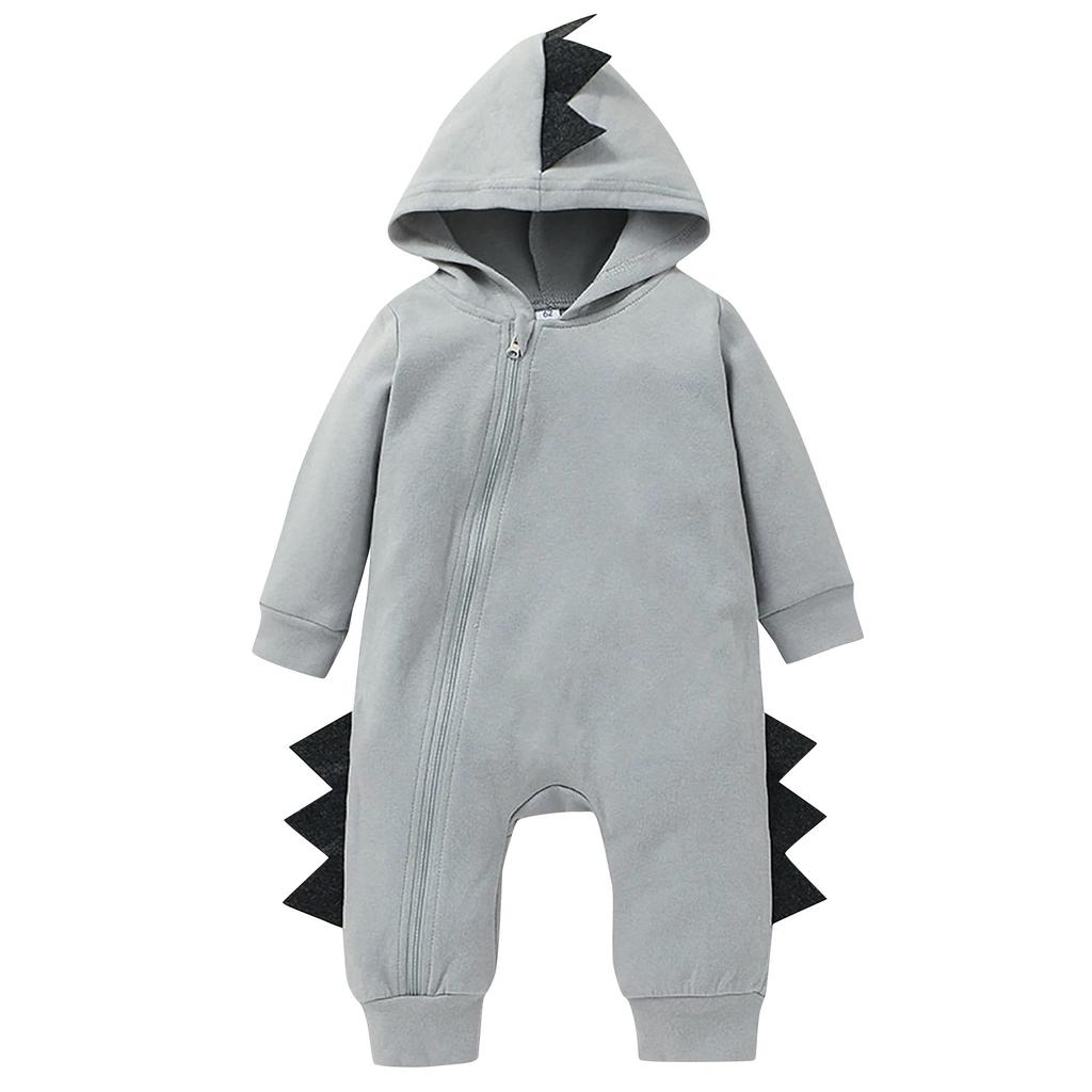 Halloween Baby Krypeklær Vår og Høst Hettegenser Romper Langermet Glidelås Body