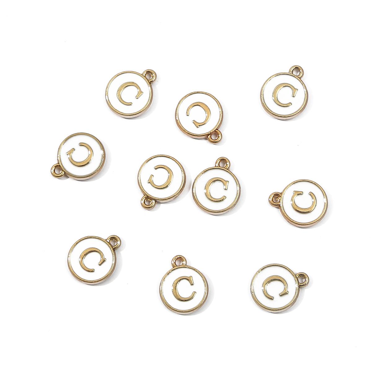 

10 шт., металлическая эмаль, английские буквы, подвески, подвеска для самостоятельного изготовления ювелирных изделий, ожерелье, браслет, аксессуары C белый