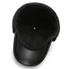 New Leather Hat Medium and Old Winter Warm Thickened Dad Hat Outdoor Sports Cold Protection Cap Man