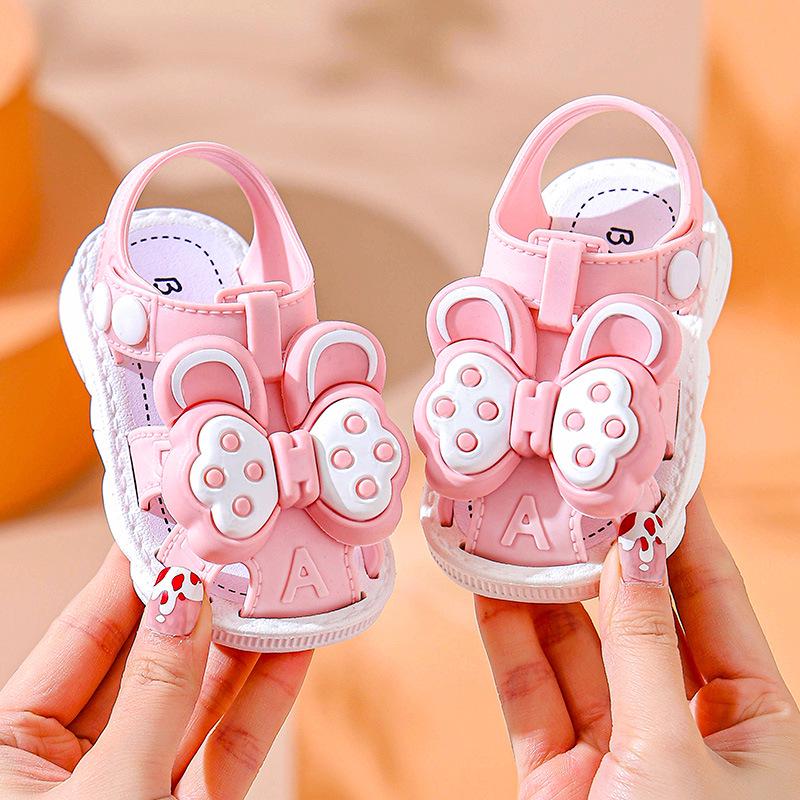 Summer Butterfly Non-Slip Toddler Sandals – Closed-Toe for Girls, Ages 1-3