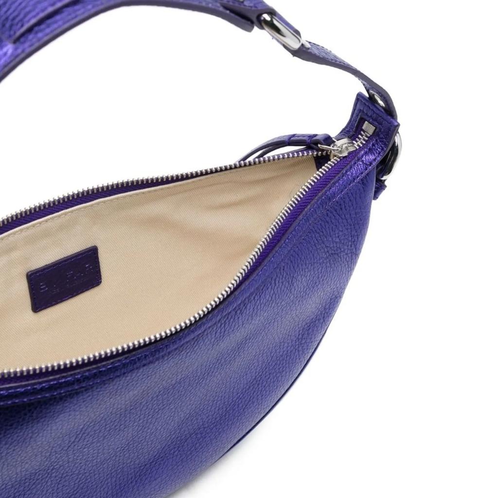 By Far Gib Series Solid Color Minimalist Zipper Closure Adjustable Shoulder Strap Leather Tote Shoulder Bag Women bags Purple 22FWGIBSUVMEGMED