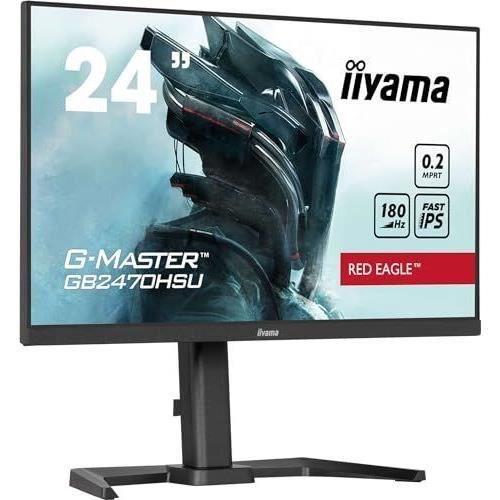 Ecran PC - IIYAMA - GB2470HSU-B6 - 24" IPS FHD 1920 x 1080 - 0,2ms - 180Hz - HDMI DP - Noir