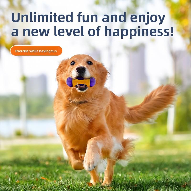 Natural Rubber Multi-functional Dog Toy for Leaking and Hiding Food, Teeth Grinding and Cleaning