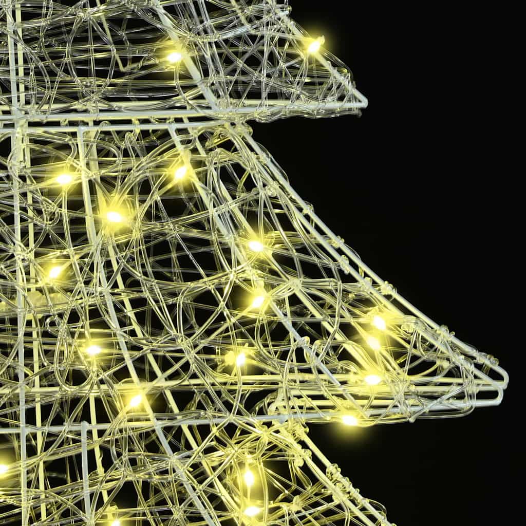 Christmas Tree with 160 Warm White LEDs 150 cm Acrylic
