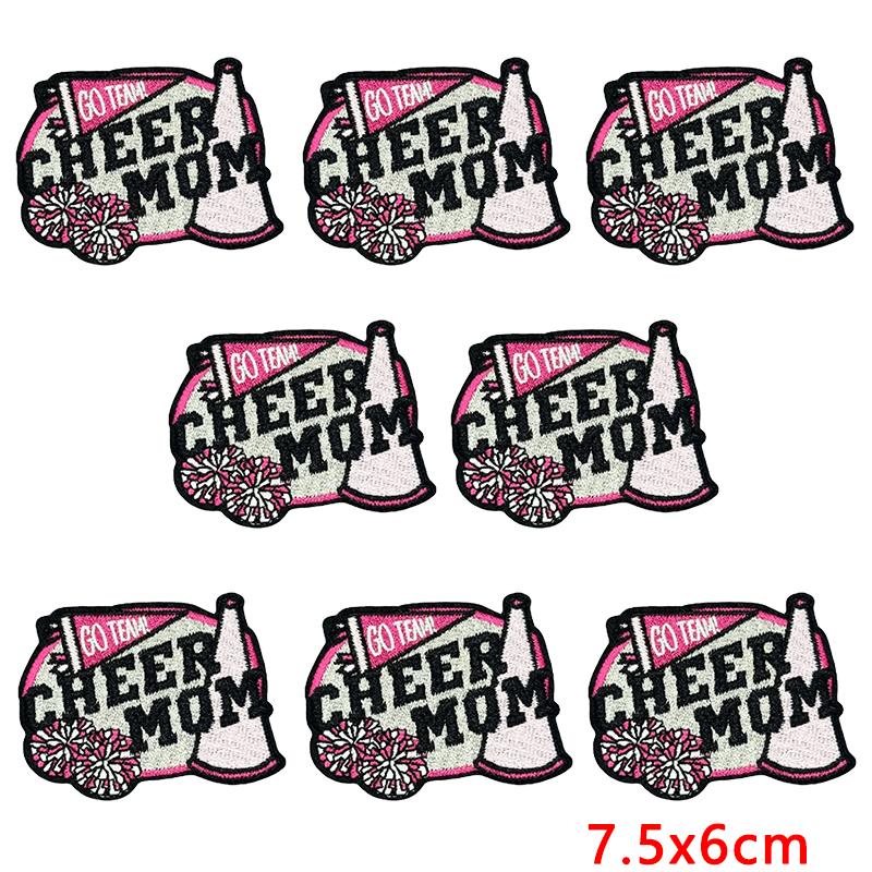 10pcs Cartoon Balls Series Full Embroidered Patches Personality Letter Slogan Patch Clothes Decoration Sew Stickers Applique 