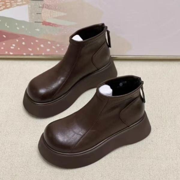 New Style Thick-soled High-top Shoes, Highly Versatile and Anti-slip, Perfect for Lazy Women's Short Boots.