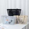 Transparent Nylon Mesh Beach Bag Breathable Swimming  Mesh Tote Travel Net Handbag  Grooming