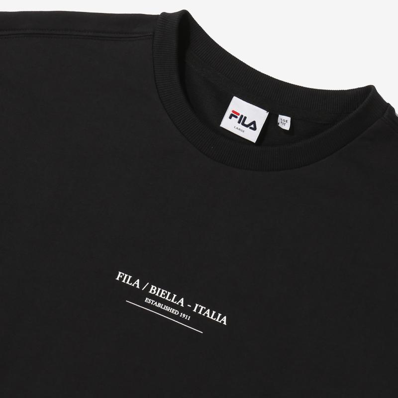 New FILA Sweatshirts Men's Black FS2POE1110X-BLK