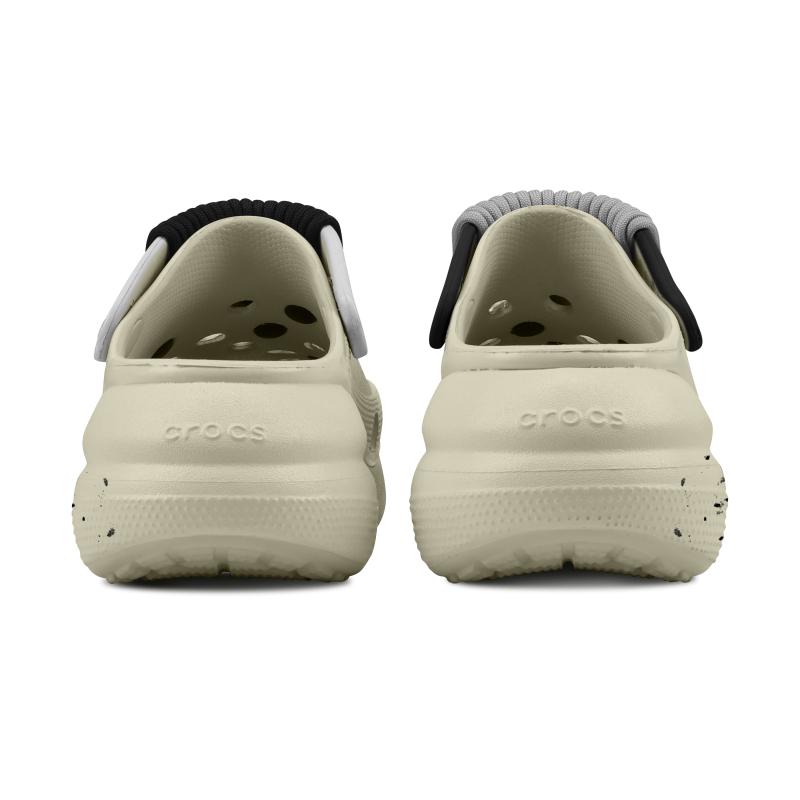 Crocs Crush Clog EVA Cute English Graffiti Splash Ink Simple Sesame Street Gift Box Hole Shoes Unisex Bone White
