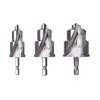Hex Shank to Round Handle Rotary Hammer Converter for Drill and Screwdriver. Compatible with Hex Bit Socket and Hole Opener.