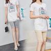 Women's Elastic Waist Leggings High Rise Shorts Solid Color Lace Trim High Stretch Skinny Safety Shorts