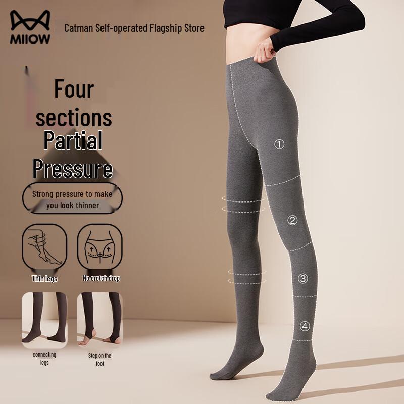 

Женские леггинсы MaoRen с высокой талией, утягивающие, компрессионные One Size (Footed 220g)