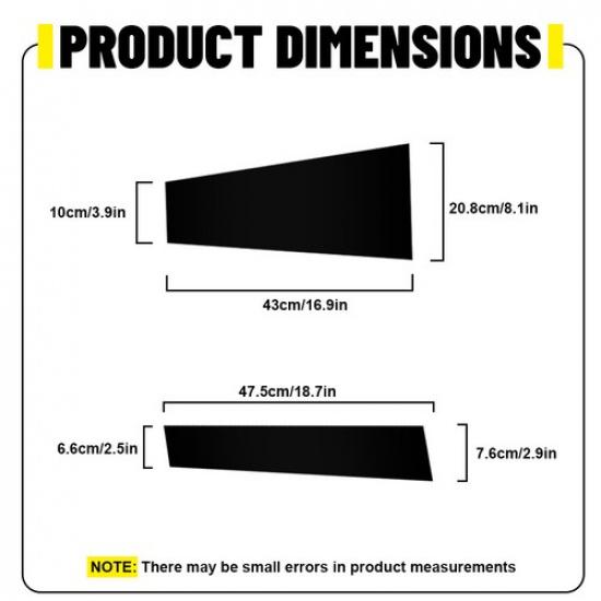 6PC Black Pillar Post Door Trim Cover Window Fit -2024 Toyota Sienna