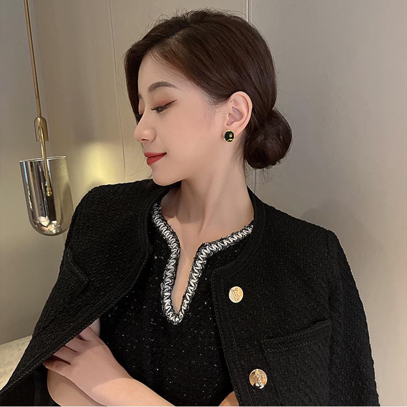 2023 Trendy S925 Sterling Silver Rose Flower Stud Earrings for Women