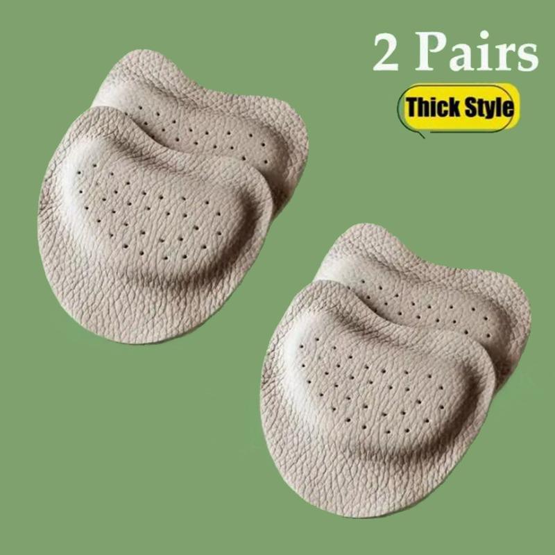 2 Pairs Anti Slip Heel Pads For Women Shoes Forefoot Cushion Pain Relief Inserts Gel Toe Protectors High Heels Comfort Insoles