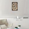 Vintage Metal Sign Dog Close Gate 8x12 Inch Wall Decor for Home Bar