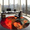 Ryomen Sukuna (1) Round Office Rug Decorative Floor Rug for Office Bedroom Living Room and Home Space