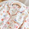 1011 new autumn and winter pajamas women's thickened pure cotton lapel can be worn outside cotton padded loungewear set sweet printing