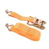 2 Set Heavy Duty Strap 8MX35MM Orange Cargo Tie Down Straps 1.5 Inch Ratchet Tensioner with 2 J