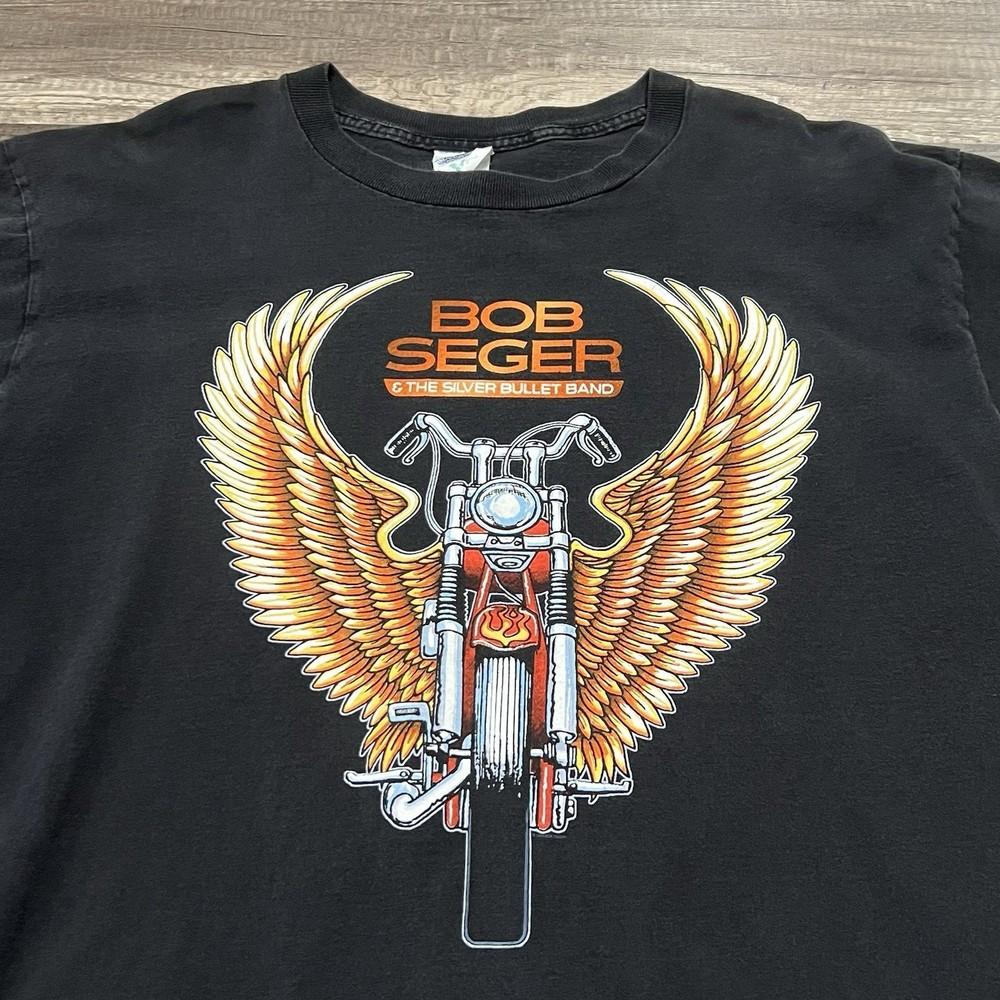 Vintage Bob Seger amp; The Silver Bullet Band Shirt Unisex Concert S to 5XL EL708 Unisex T-Shirt XL