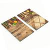 Decorative Glass Chopping and Serving Boards for Spices and Wood 2x30x52 Cm