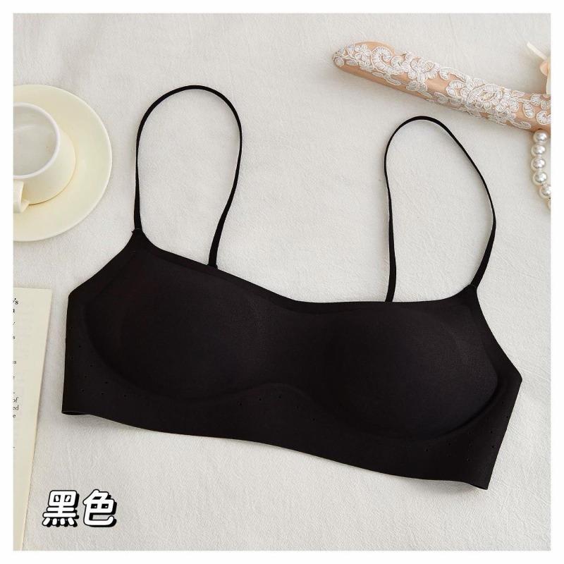 Women Thin Seamless Invisible Low Neck Back Beauty Push Up Gathering Bra
