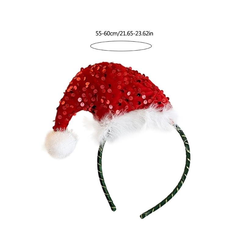 Christmas Sequins Headband Party Costume Hat Party Karaoke Punk Photo Props Cool Party Hat Hair Hoop Photo Props