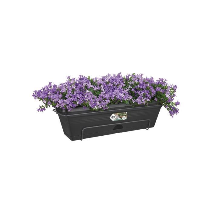 ELHO Balcony Box Green Basics Allin1 - Exterior &; Balcony - L 25.7 X W 47.3 X H 16.7 Cm - Living Black