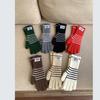 Striped Lengthen and Thicken Solid Color Gloves Cute Simple Long Warm Gloves Touch Screen Cycling Warm Gloves