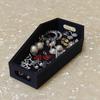 Gothic Coffin-Shaped Wooden Storage Box Black Coffin Makeup Organizer Tray Cosmetic Holder Home Office Decor Halloween