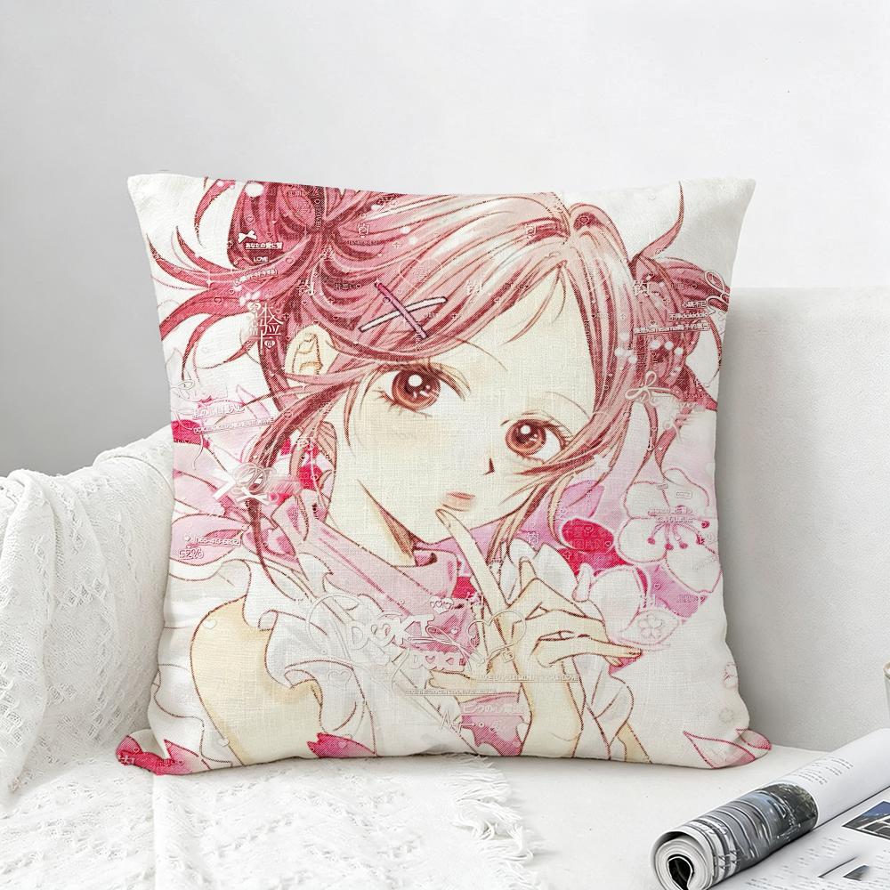 Anime NANA Cushion Cover Natural Linen Pillowcase Set AllinOne Decor for Sofa Bedroom Chair