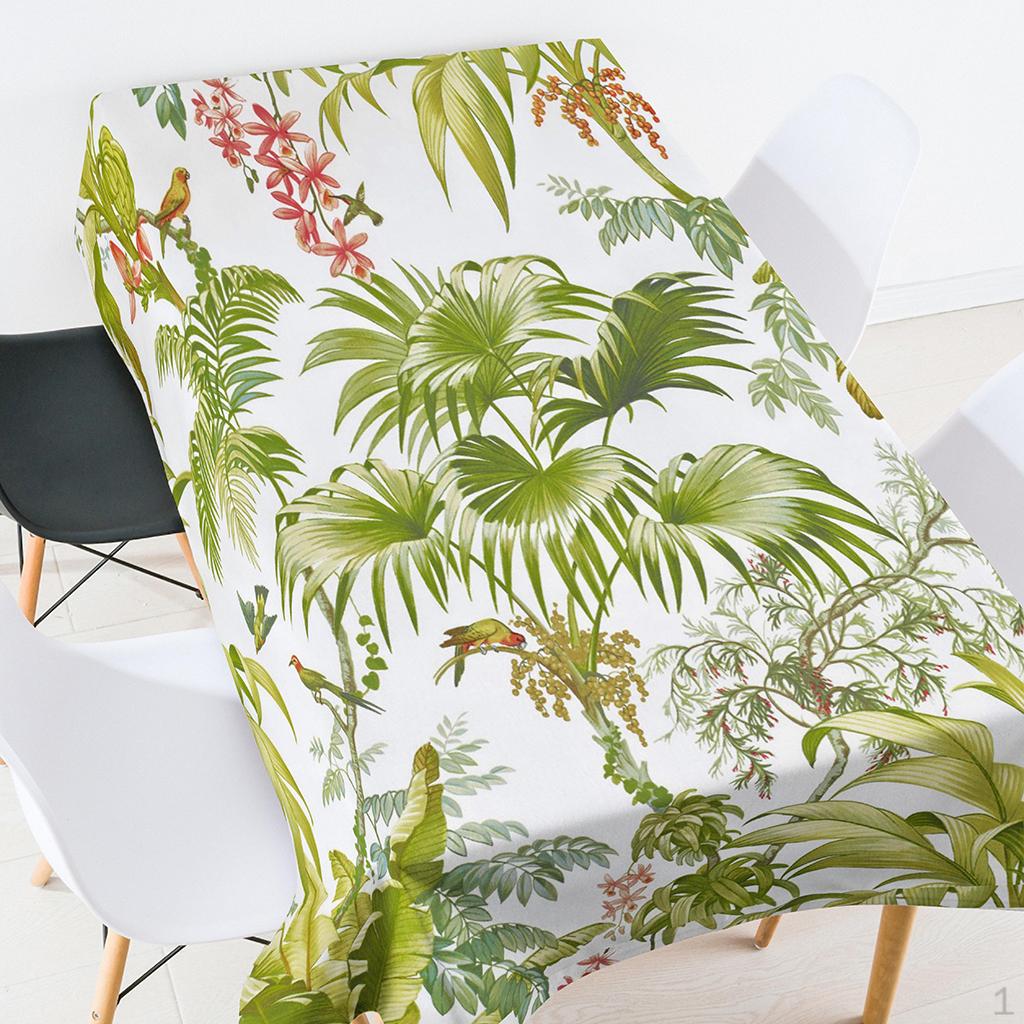 

140 * 260СМ Водонепроницаемый коврик с рисунком зеленых растений для использования в помещении и на улице F