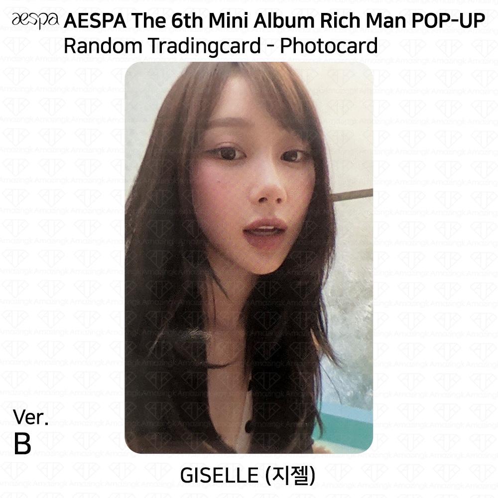aespa O 6º Mini Álbum Rich Man POP-UP MD Cartão Colecionável Aleatório KPOP K-POP