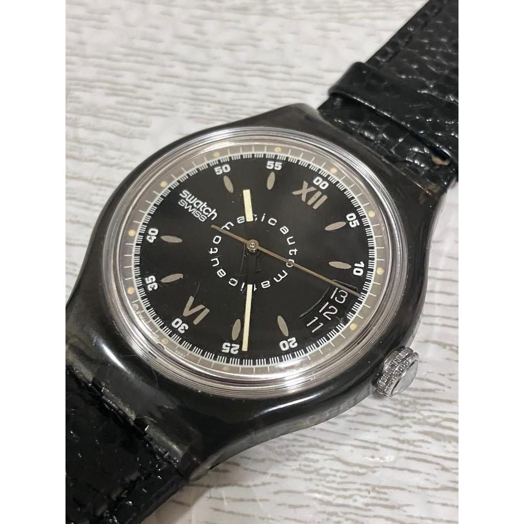 Used [Rare] SWATCH Swatch ROPPONGI Automatic Black. Working Item.