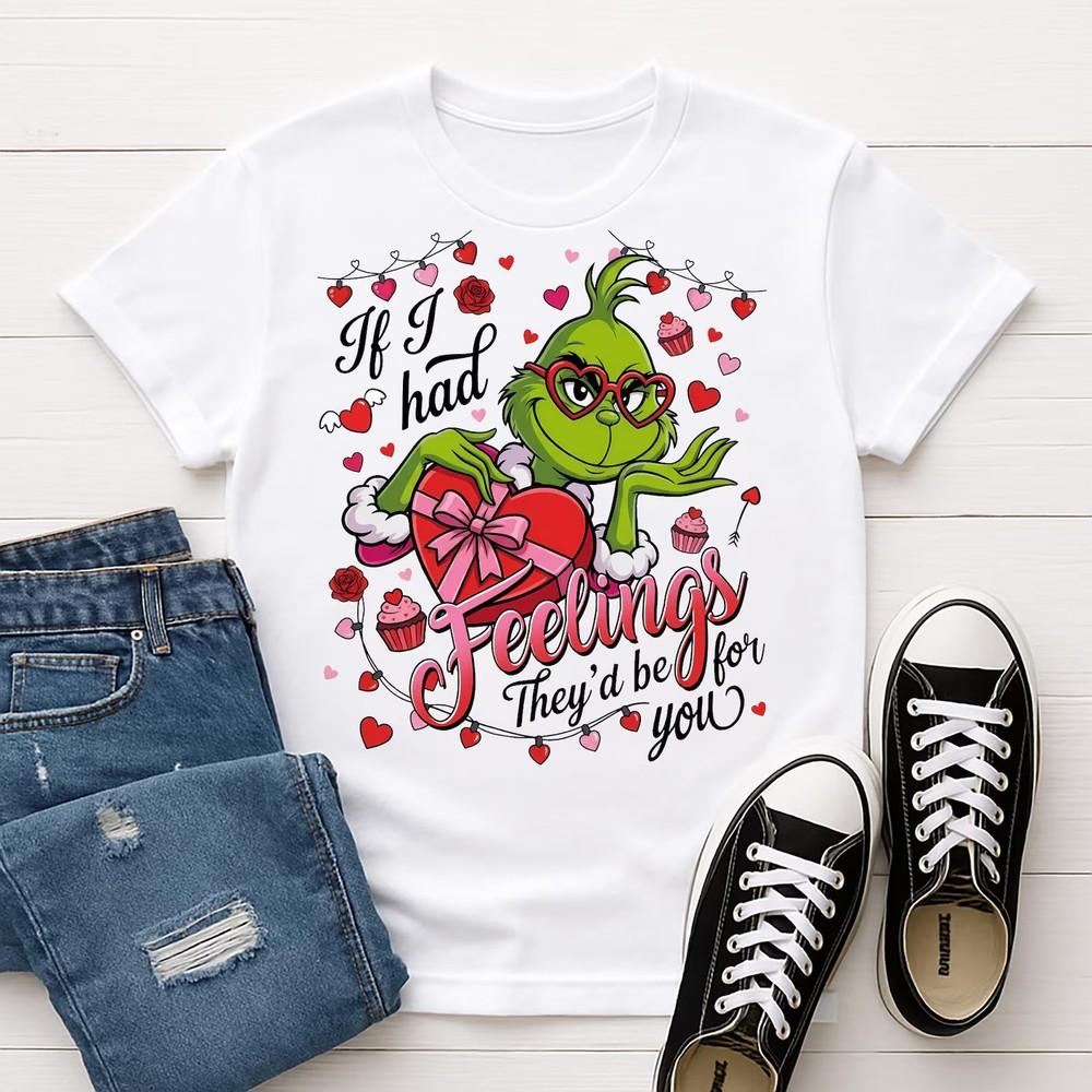 Adult Short Sleeve Graphic Tee Valentine Grinch Tshirt Unisex T-Shirt Graphic Tee L