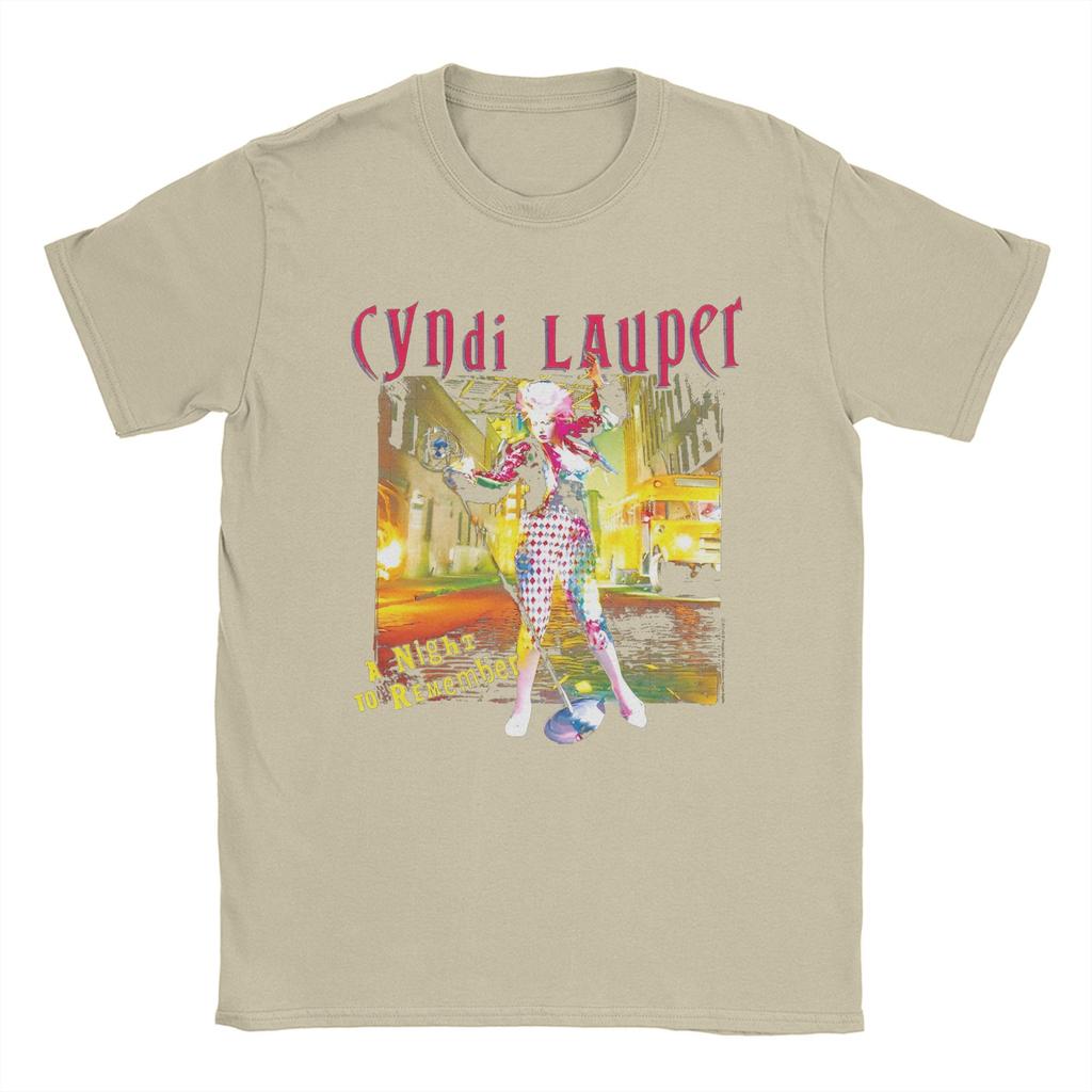 Herren Cyndi Lauper Sänger Tour T-Shirts Sie ist so ungewöhnlich Baumwollkleidung Verrückte Kurzarm Rundhals T-Shirts Einzigartige T-Shirts
